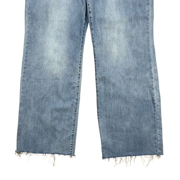 Judy Blue Straight Fit Jeans 20W Plus Size Light Wash Distress V Waist High Rise - Picture 9 of 12